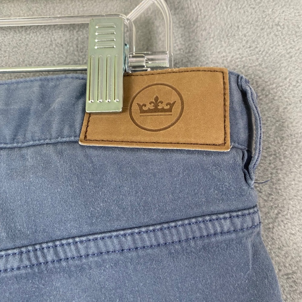 Peter Millar Mens 36 Blue Gray Twill Five Pocket Straight Leg Pants Casual Chino - Picture 9 of 9